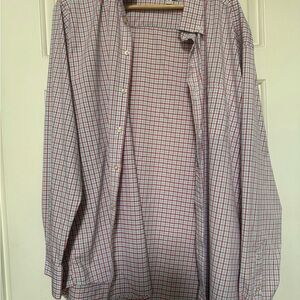 Peter Millar Red and Blue Plaid Shirt